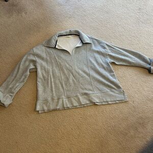Pilcro Light Gray V-Neck Sweater